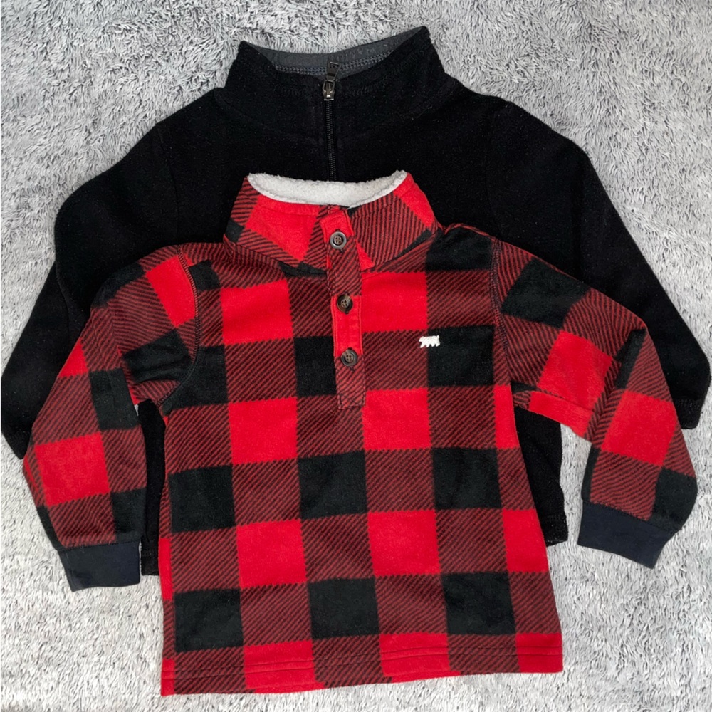 Quarter Zip Fleece and Fleece button up - size 2T - Set of 2